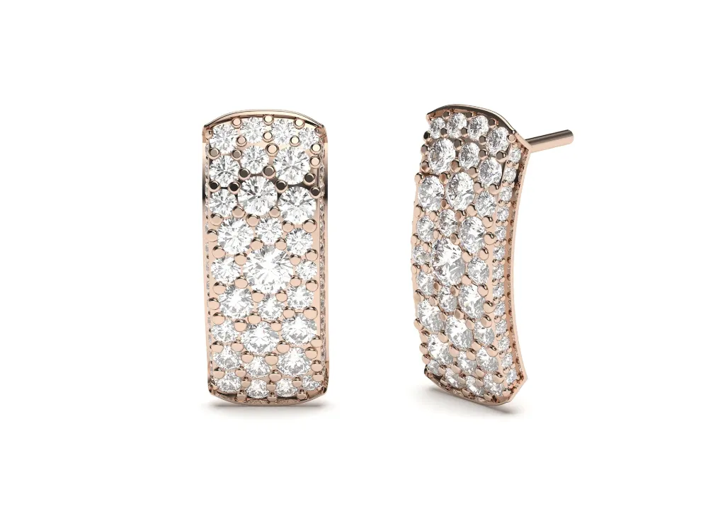 GLIVIAN-curved rectangular earrings - VER29921