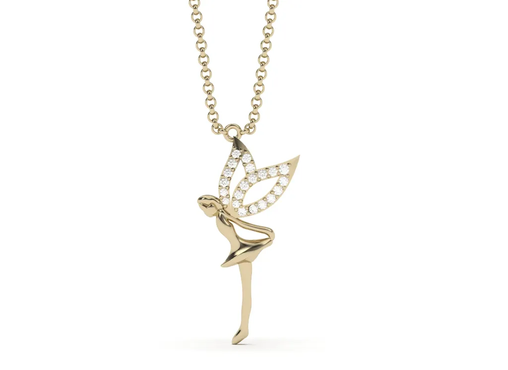 FRYLISSE-pendant featuring a fairy adorned with wings - VPD1051