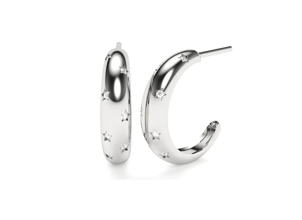 ASTRALIS-earrings adorned with star-shaped settings for a sparkling celestial effect - VER29881