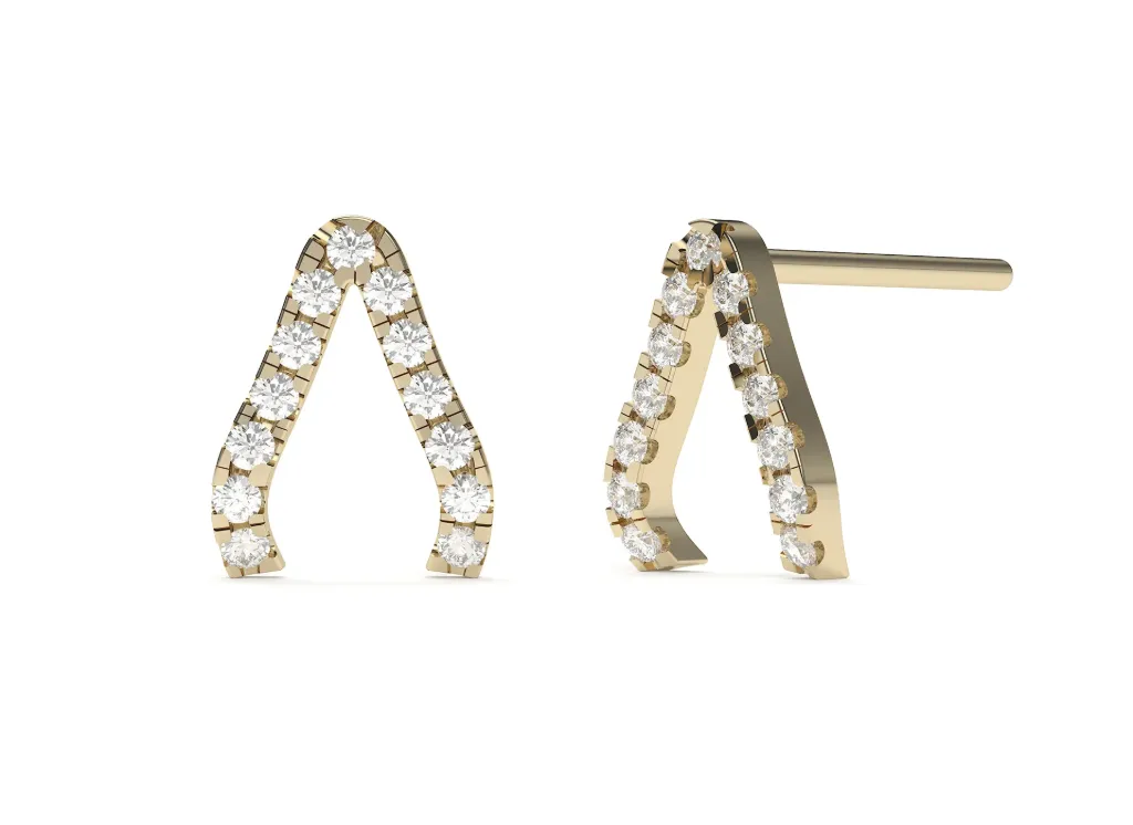 FORTIV-wishbone-shaped earrings symbolizing luck, hope, and good fortune - VER29882