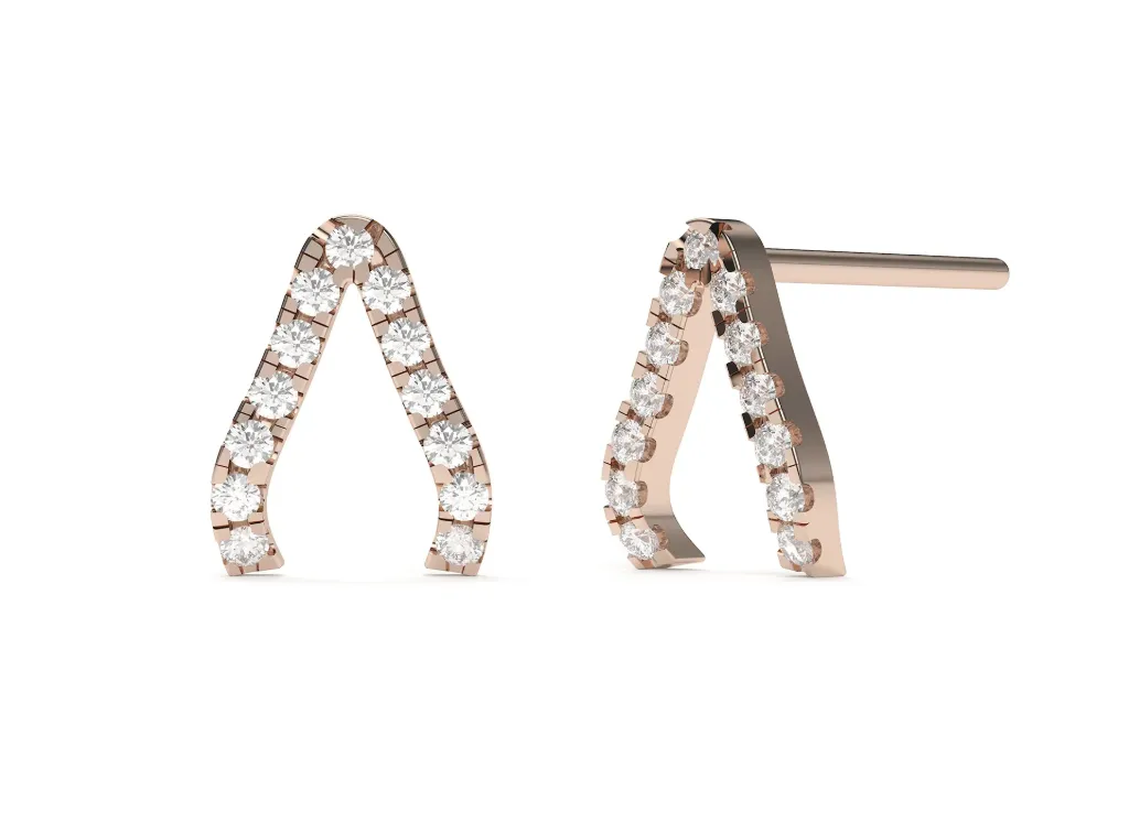 FORTIV-wishbone-shaped earrings symbolizing luck, hope, and good fortune - VER29882