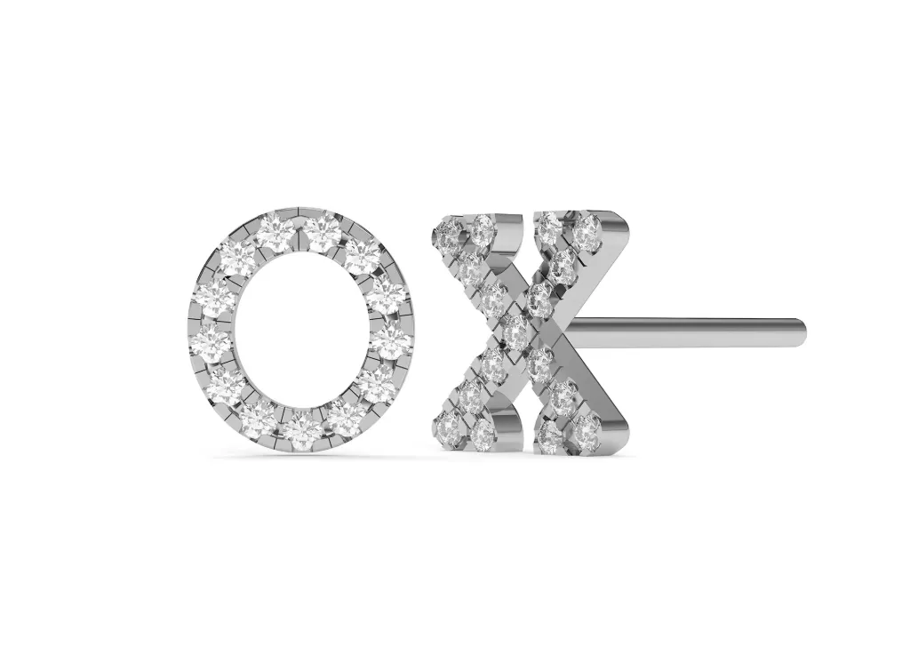 XOVIAN-earrings shaped as “X” and “O” to symbolize love, affection, hugs and kisses - VER29884