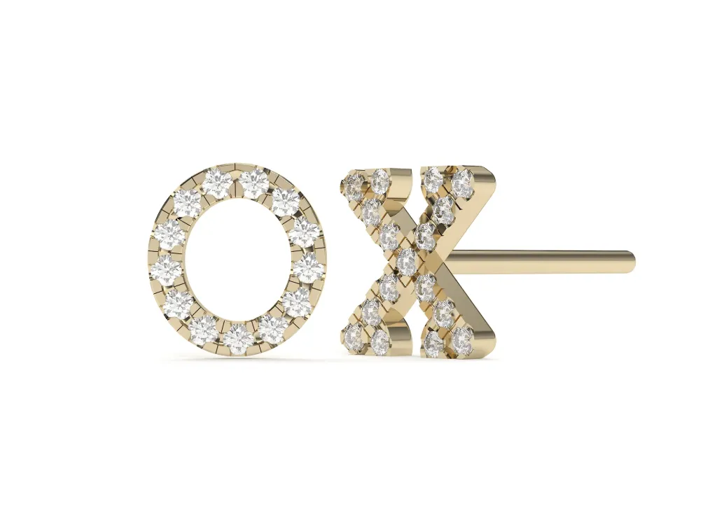 XOVIAN-earrings shaped as “X” and “O” to symbolize love, affection, hugs and kisses - VER29884