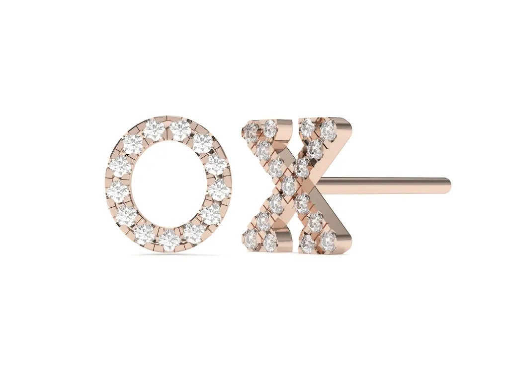 XOVIAN-earrings shaped as “X” and “O” to symbolize love, affection, hugs and kisses - VER29884