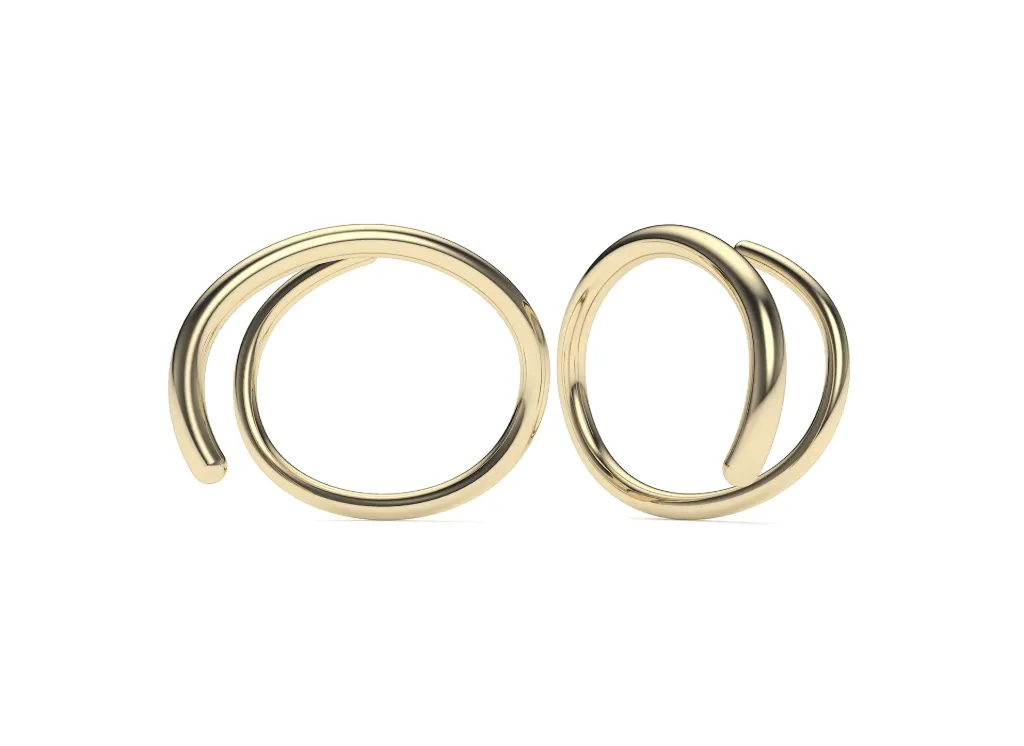 SPIRALLE-sleek spiral earrings - VER29886