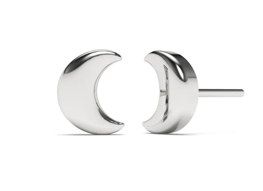 MOONISSE-crescent moon–shaped earrings - VER29887 (White)