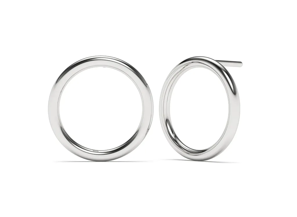 ROUNDISH-circular hoop earrings - VER29888