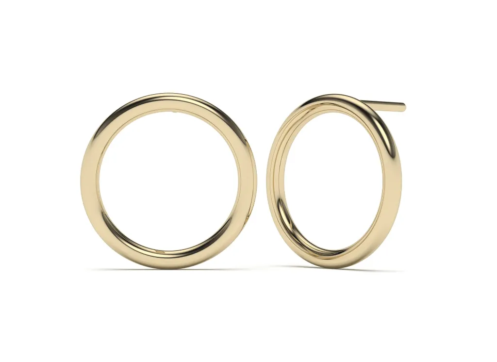 ROUNDISH-circular hoop earrings - VER29888