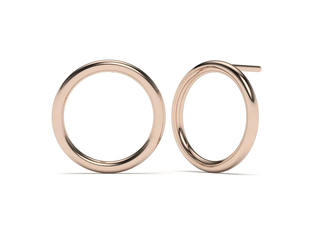 ROUNDISH-circular hoop earrings - VER29888