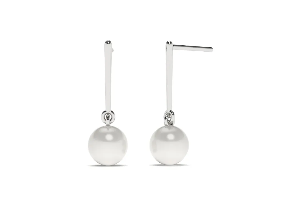 PERLORAE-suspended pearl drop earrings - VER29891