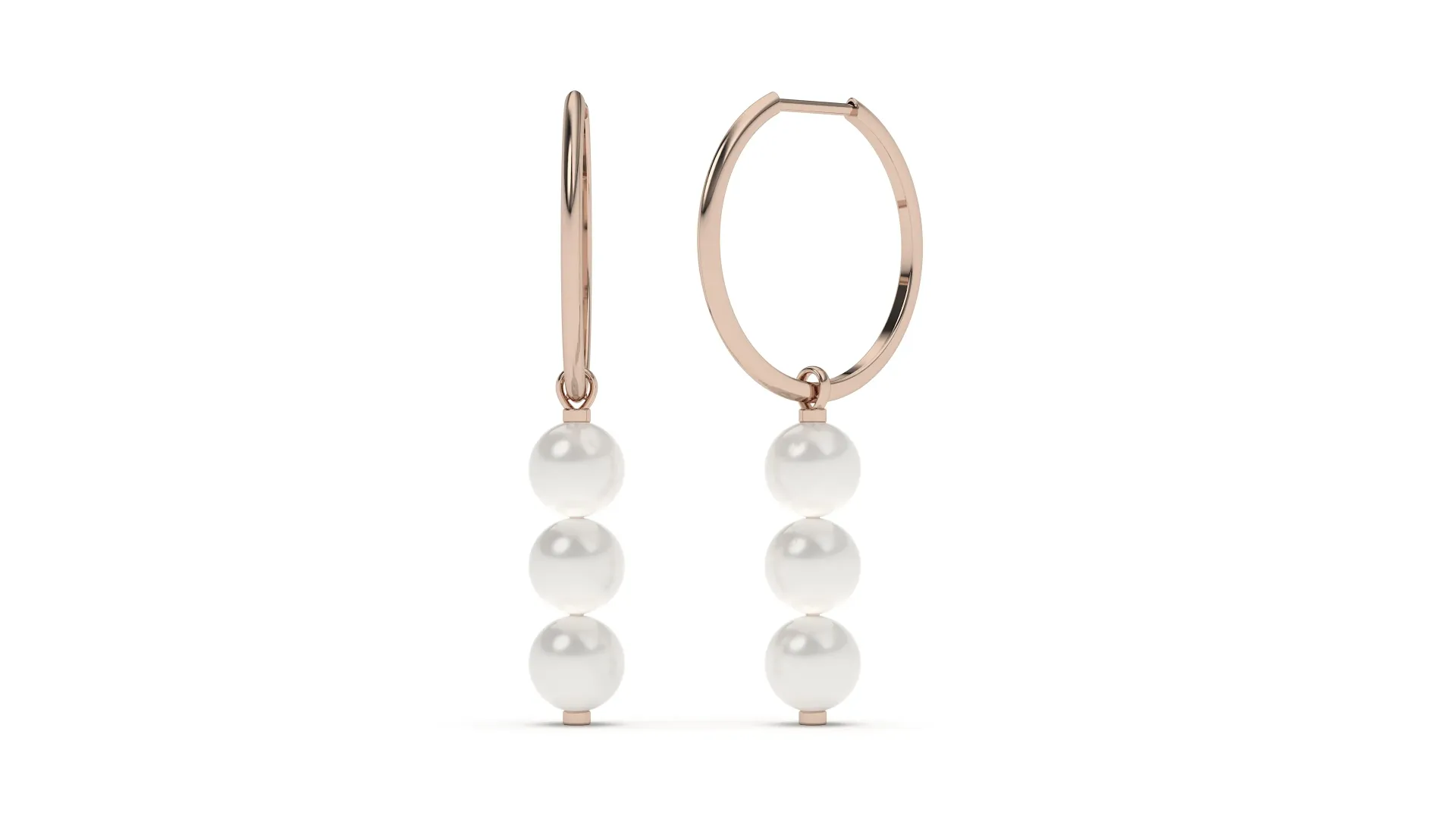 PEARLA-suspended pearl earrings - VER29894