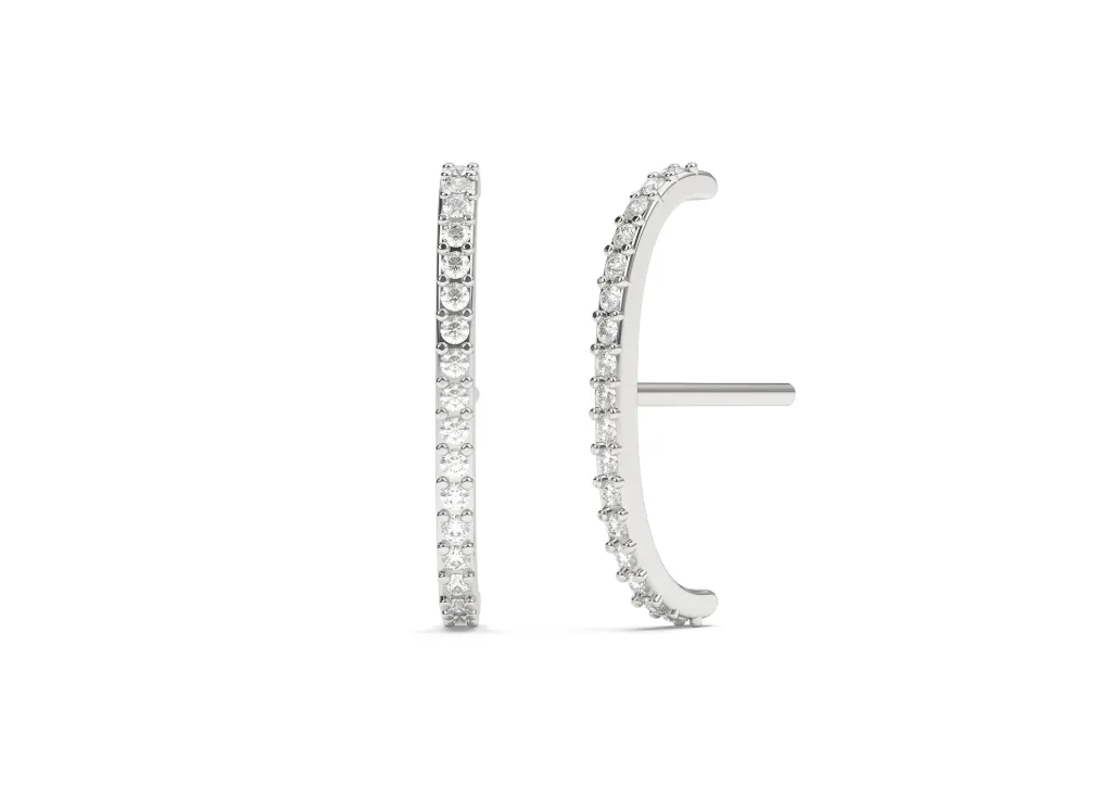 ORBIVIAN-earrings with continuous diamonds - VER29895