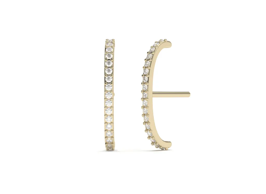 ORBIVIAN-earrings with continuous diamonds - VER29895