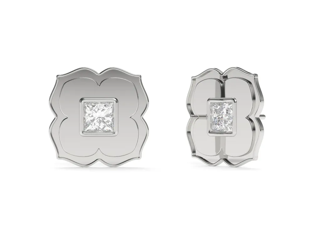 PETALISSE-earrings with rounded petals - VER29905