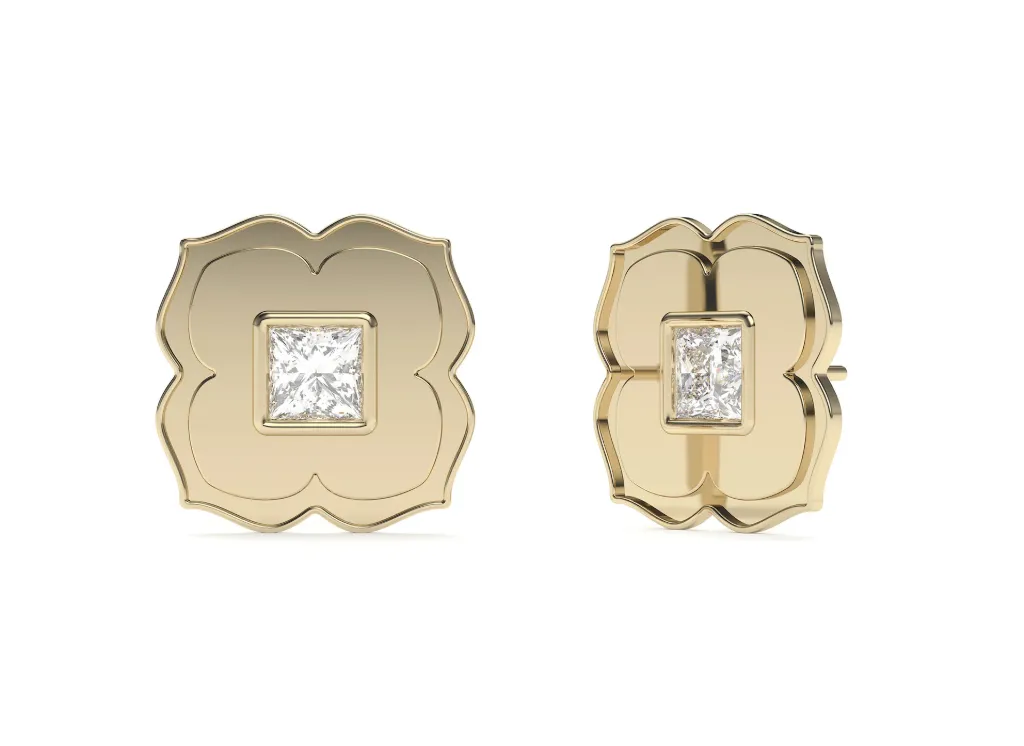 PETALISSE-earrings with rounded petals - VER29905