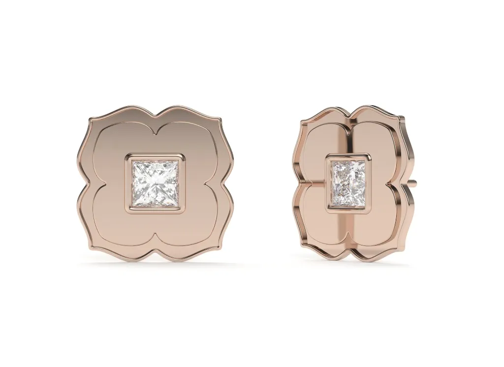 PETALISSE-earrings with rounded petals - VER29905