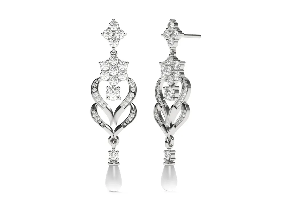 SERAPHYNE-drop earrings with a floral cluster - VER29872