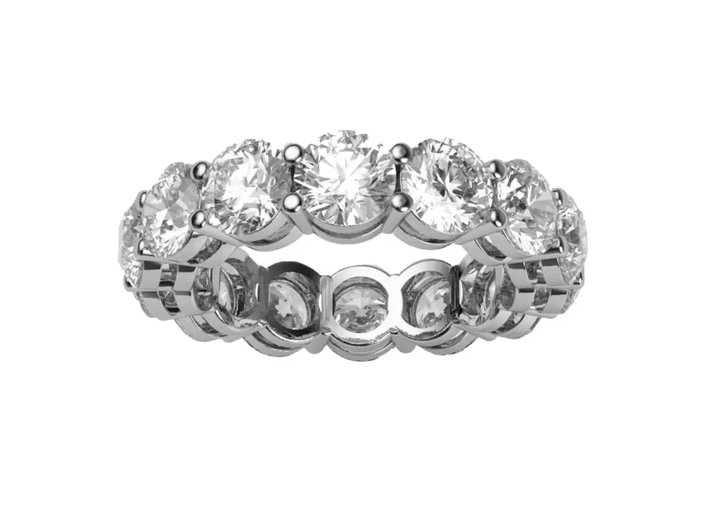 LUMINAIRE-Dazzling eternity band featuring luminous round diamonds-VR87717 (White)