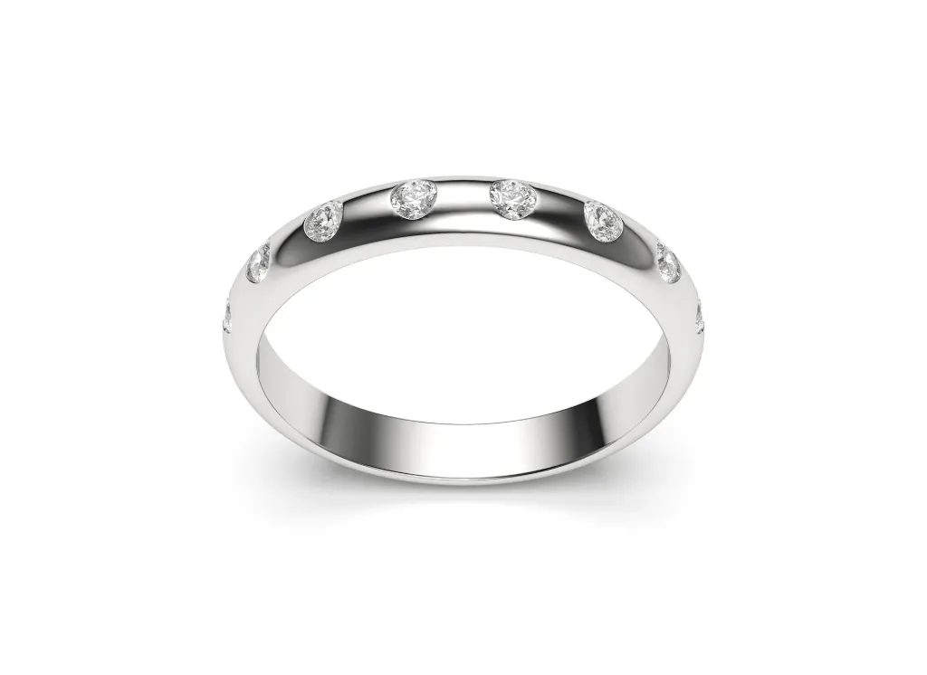 SERAVINA-flush set half eternity band ring - VR87778