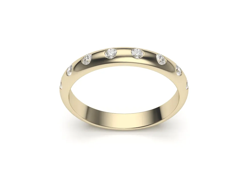 SERAVINA-flush set half eternity band ring - VR87778