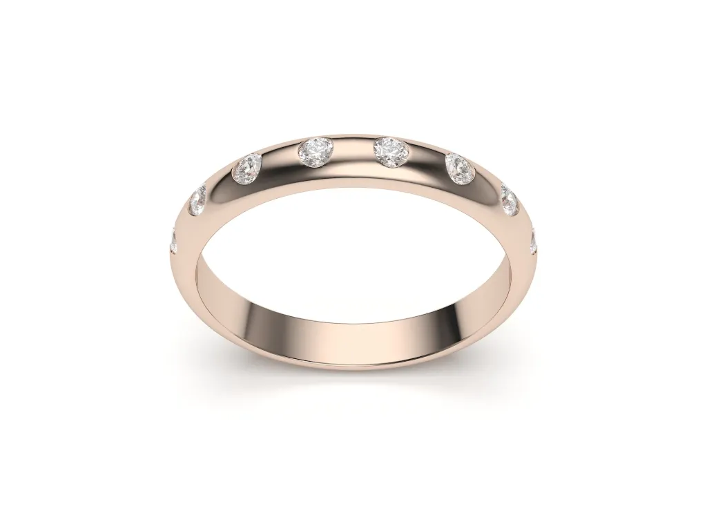 SERAVINA-flush set half eternity band ring - VR87778
