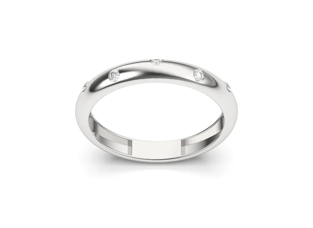 SERAVIN-criss cross flush set half eternity band ring - VR87777