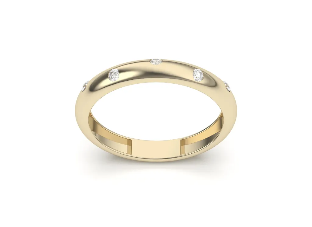 SERAVIN-criss cross flush set half eternity band ring - VR87777