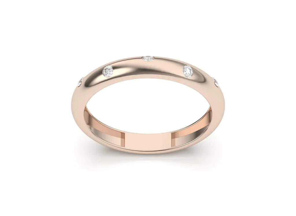 SERAVIN-criss cross flush set half eternity band ring - VR87777