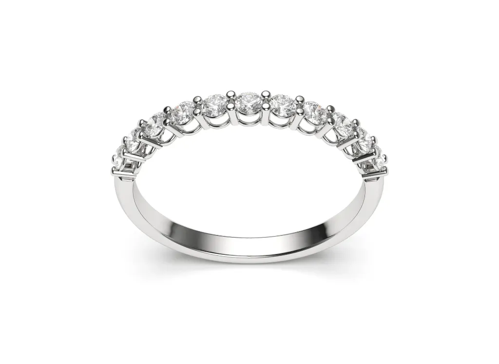 SERENOVA-half eternity ring band- VR87788 (White)