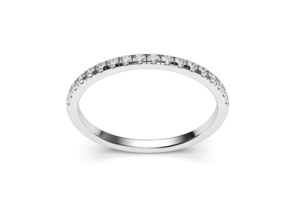 SERAVESSA-half eternity ring band- VR87789 (White)