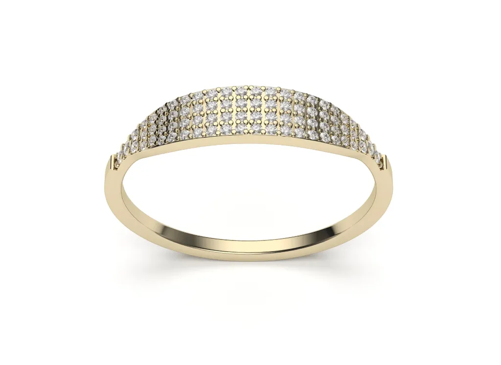 ORIVESSA-Narrows to wide pavé set diamond ring band - VR87798
