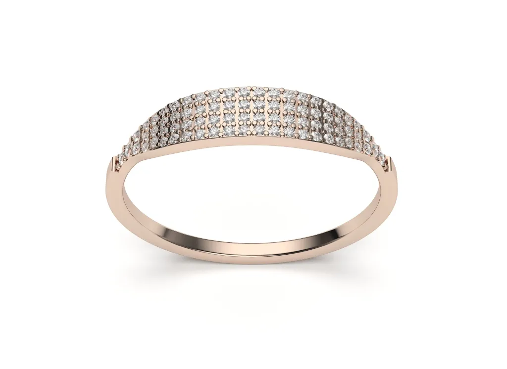ORIVESSA-Narrows to wide pavé set diamond ring band - VR87798