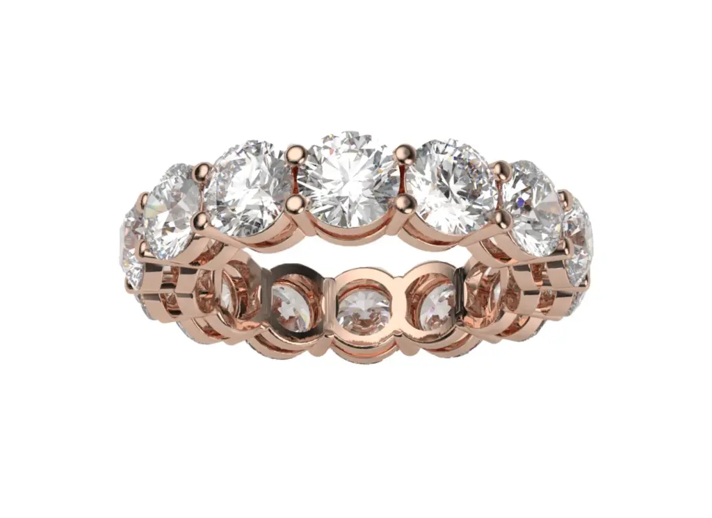 LUMINAIRE-Dazzling eternity band featuring luminous round diamonds-VR87717