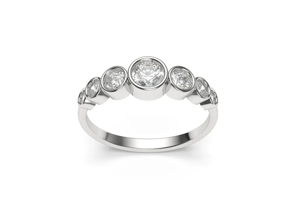ORVION – A balanced ring with seven bezel-set stones arranged in perfect symmetry - VR87811