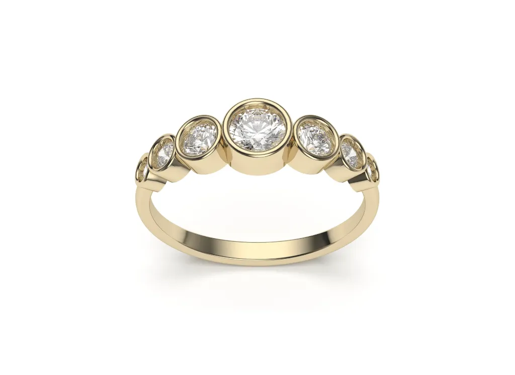ORVION – A balanced ring with seven bezel-set stones arranged in perfect symmetry - VR87811