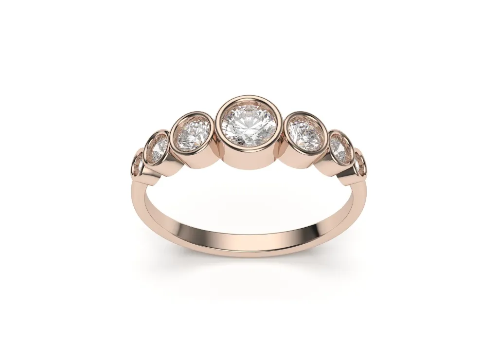 ORVION – A balanced ring with seven bezel-set stones arranged in perfect symmetry - VR87811
