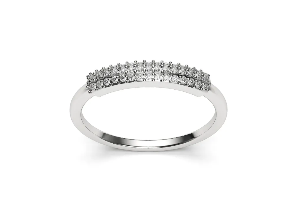 DUVINA – A sleek band with twin rows of radiant stones - VR87824