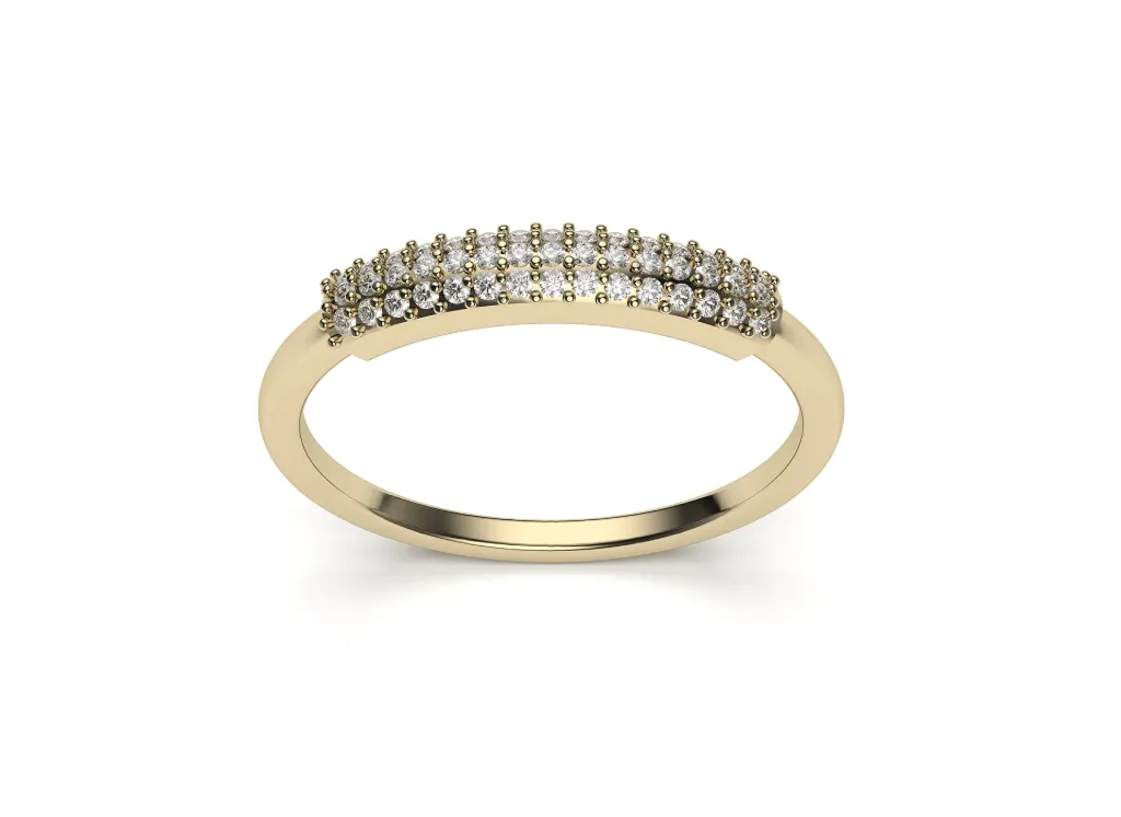 DUVINA – A sleek band with twin rows of radiant stones - VR87824