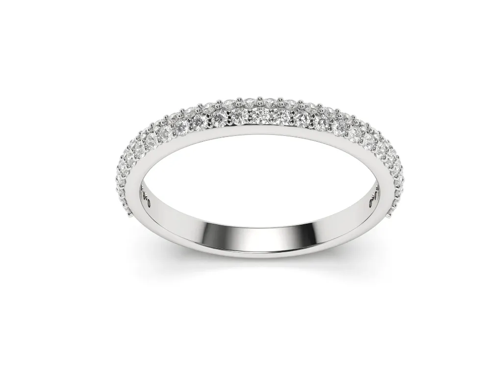 LUMIVESSA – A radiant pavé half eternity band shimmering with brilliance - VR87838