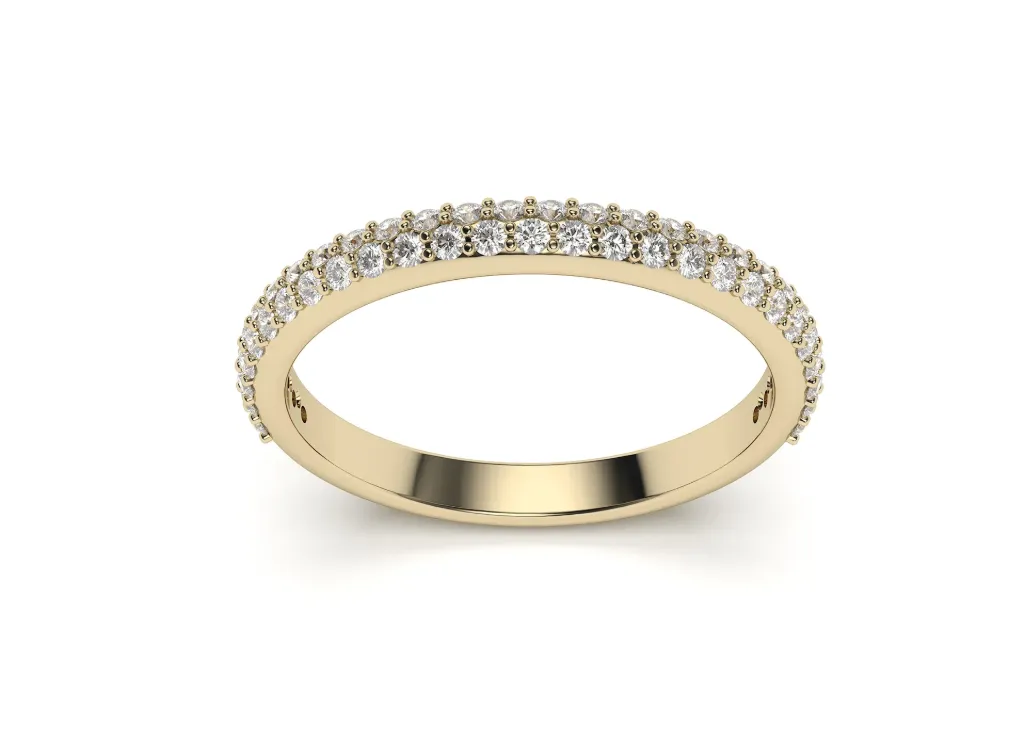 LUMIVESSA – A radiant pavé half eternity band shimmering with brilliance - VR87838