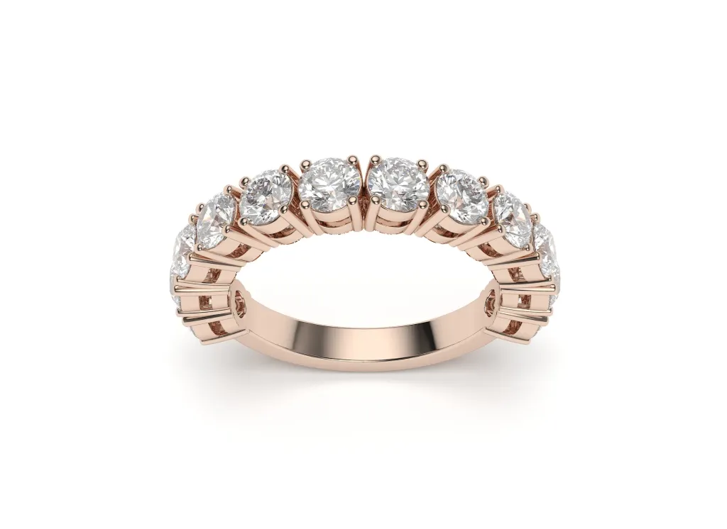 VESSORA – A radiant half-eternity band with timeless sparkle.- VR87845