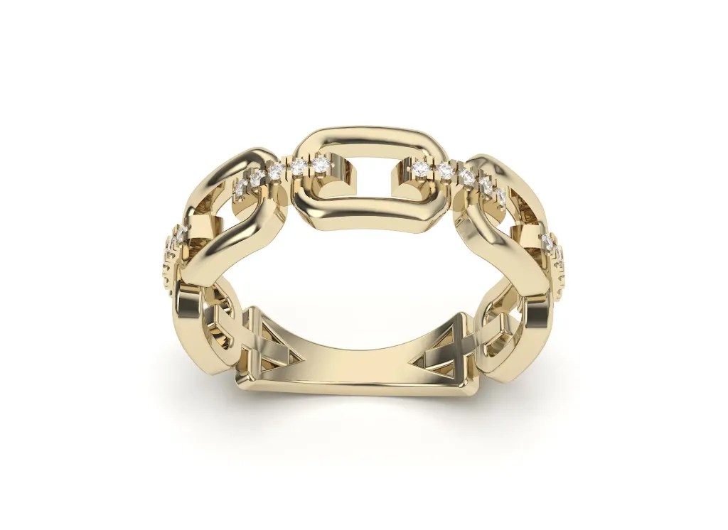 CHAINARA-interconnected chain-link ring - VR87785