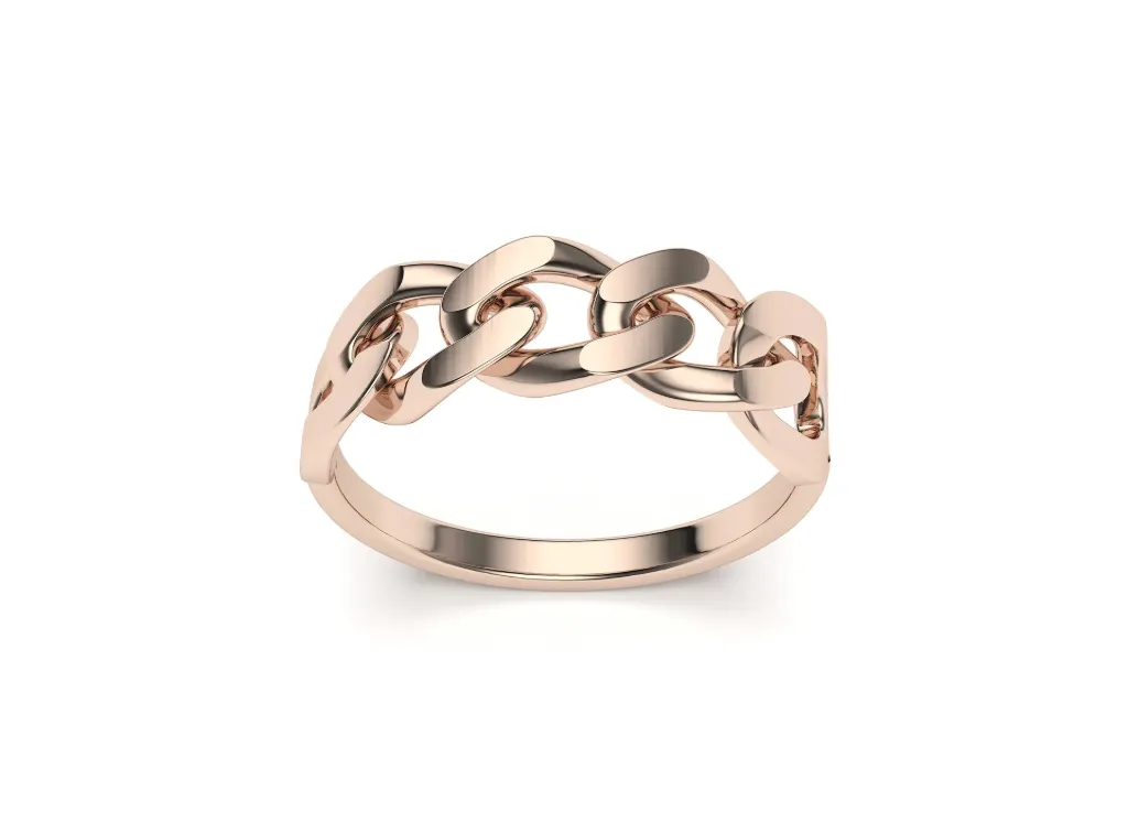 CHAINORA – A bold ring with interlocking links shaped into a sleek band - VR87713