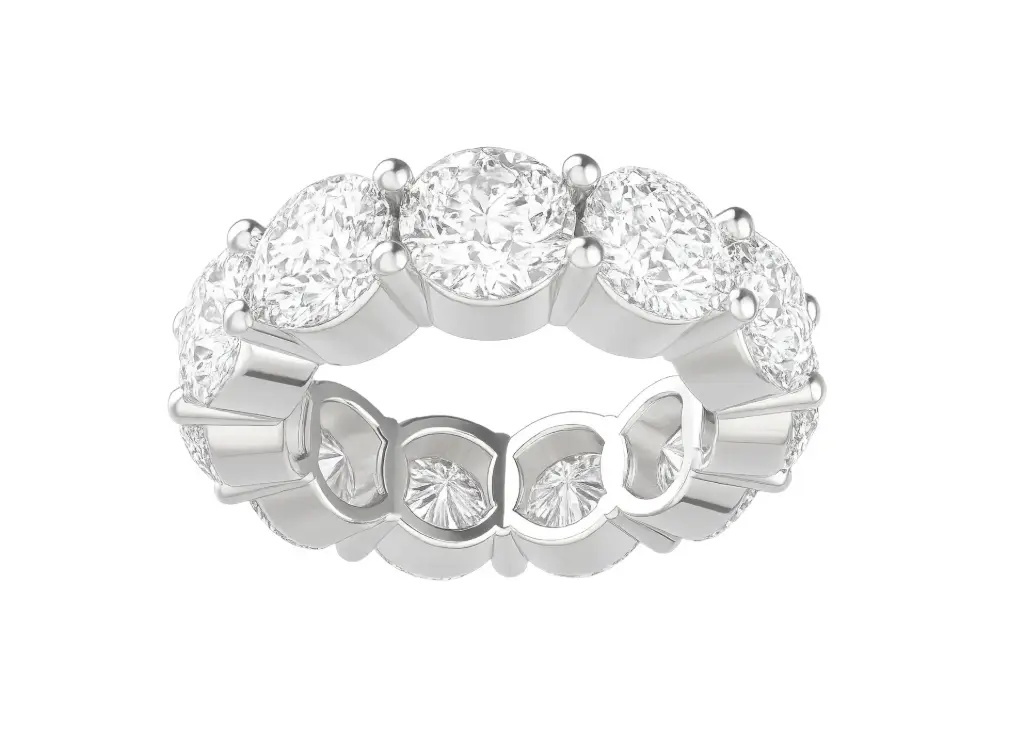 TRYST-A round diamond eternity ring band