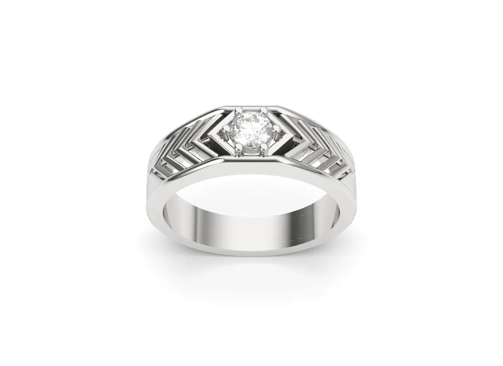 SERAPHINE-A solitaire ring featuring ornate grillwork - VR87846