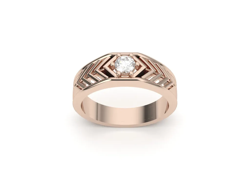 SERAPHINE-A solitaire ring featuring ornate grillwork - VR87846