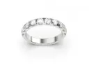 EUNOIA-Half eternity band featuring round brilliant diamonds in a shared prong setting