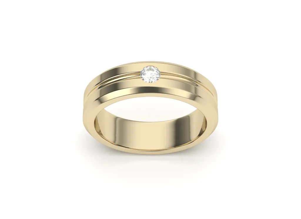 SOLVINA – sleek solitaire ring band - VR87850