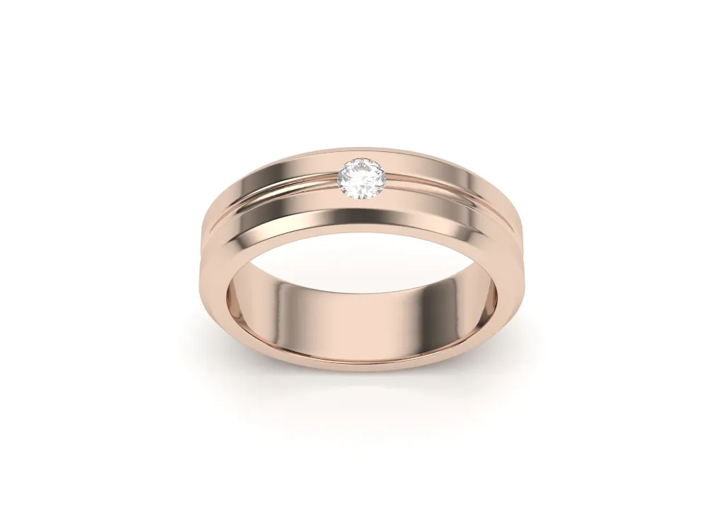 SOLVINA – sleek solitaire ring band - VR87850
