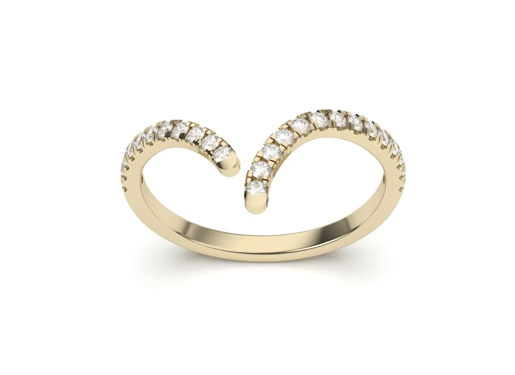 VELISSARA-An open-ended curved ring band - VR87790